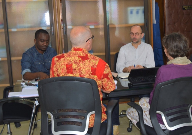 Visite de Thierry Beaudet,, président de la Mutualité Française à l'équipe du Pass - 19 Janvier 2019 à Abidjan (Côte d'Ivoire)