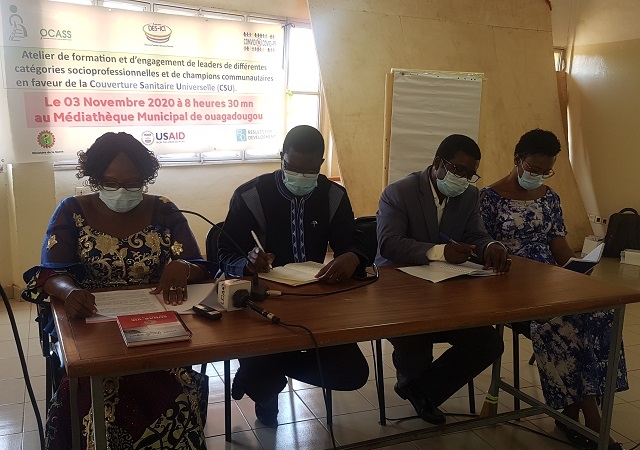 Couverture sanitaire universelle au Burkina : Les acteurs de la société civile passent en revue tout le système de santé - 4 novembre 2020 à Ouagadougou (Burkina Faso)